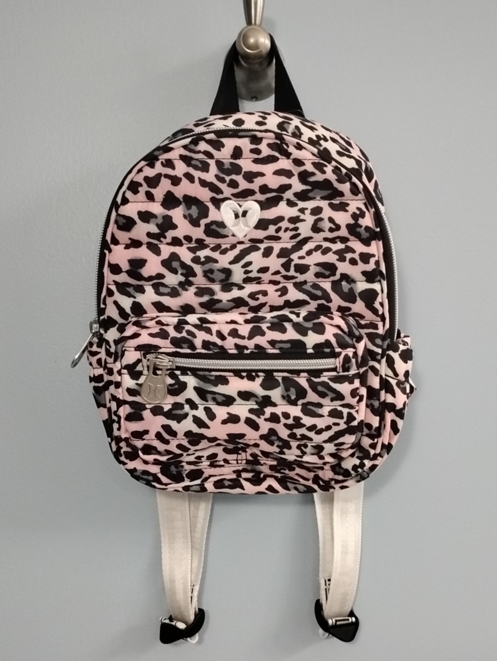 NWT Hurley Pink and Black Leopard Mini Backpack with Branded Straps